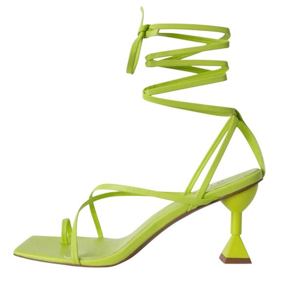 Smash Women's Tabby Wraparound Strappy Dress Sandals Green Size 11 - Picture 2 of 4